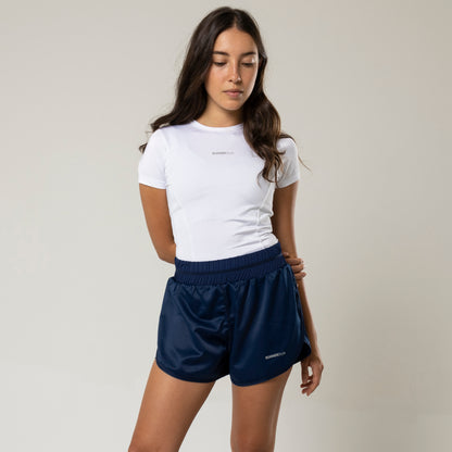 Short Shiny Azul Oscuro