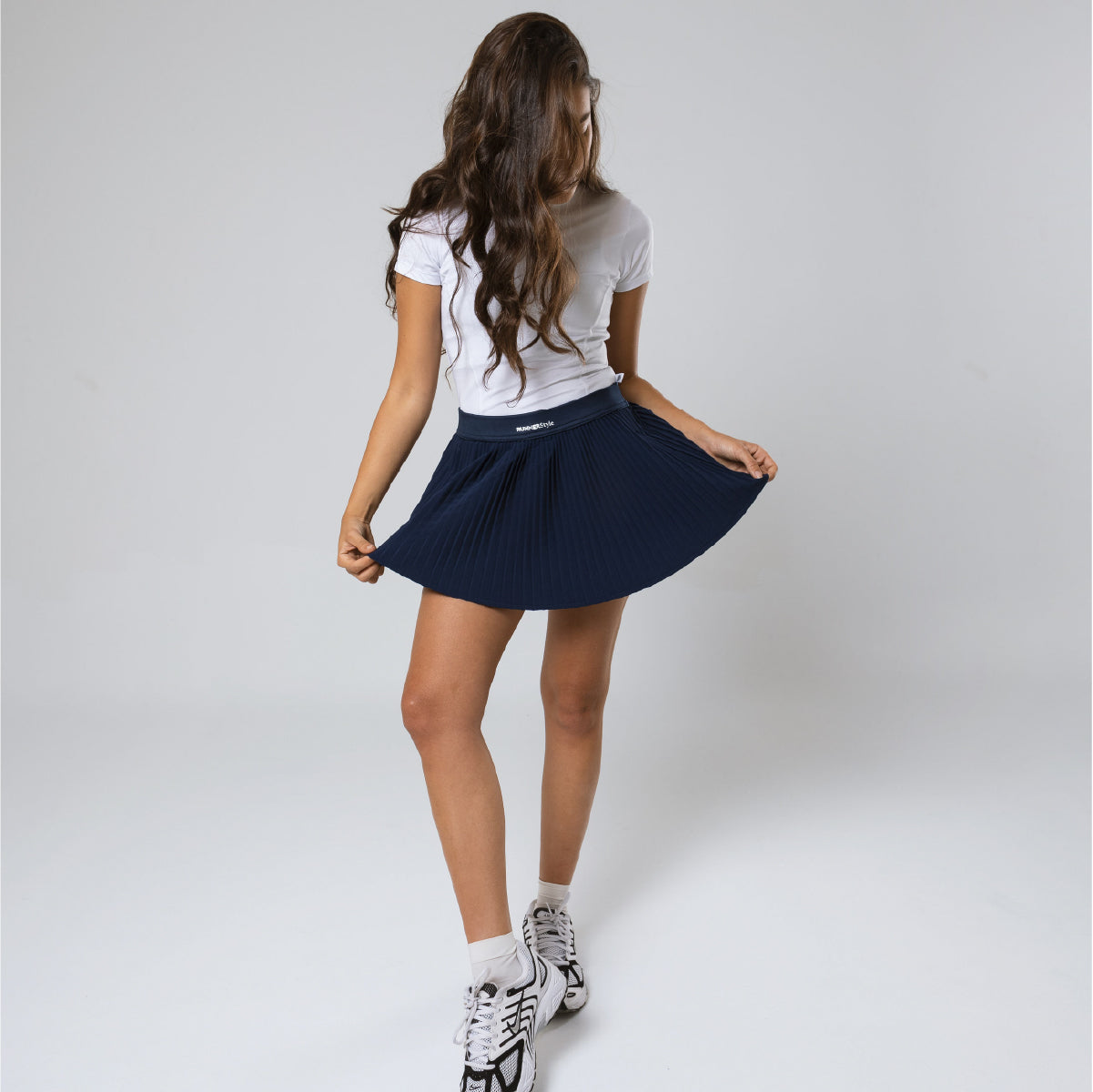 Falda Plisada Navy Blue