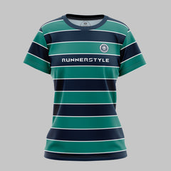 Tshirt Rayas Verde Mujer