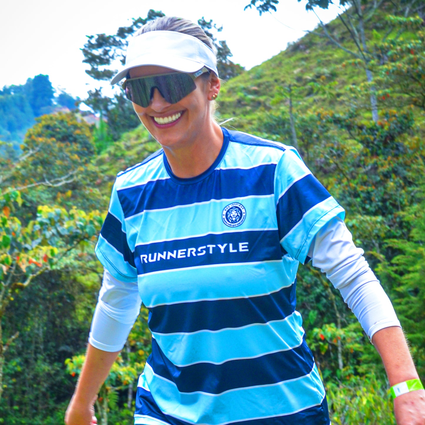 Tshirt Rayas Azul Mujer